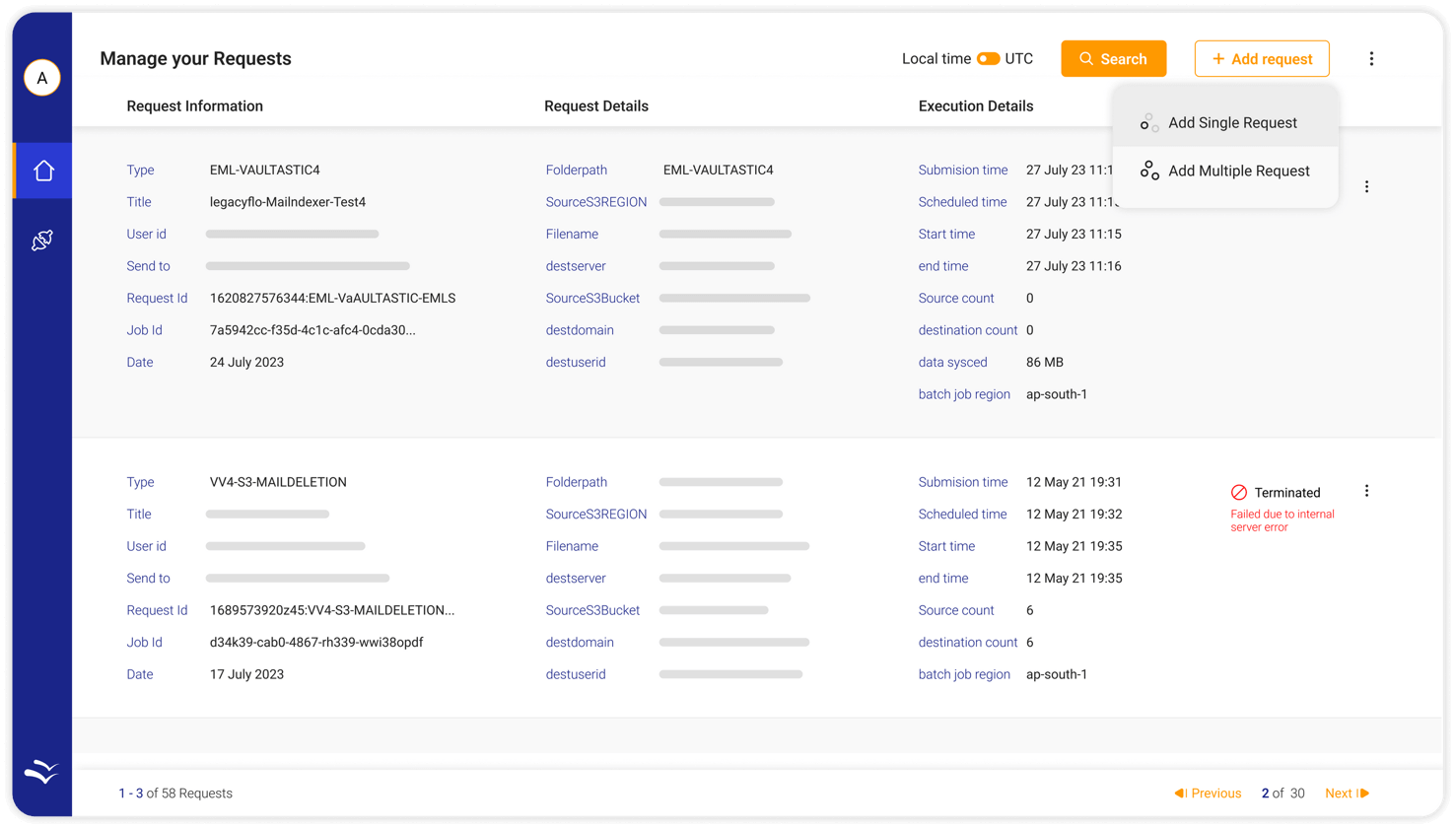 On-demand lifecycle management services